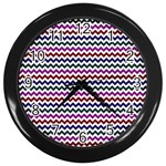 Chevron Pattern Wall Clock (Black)