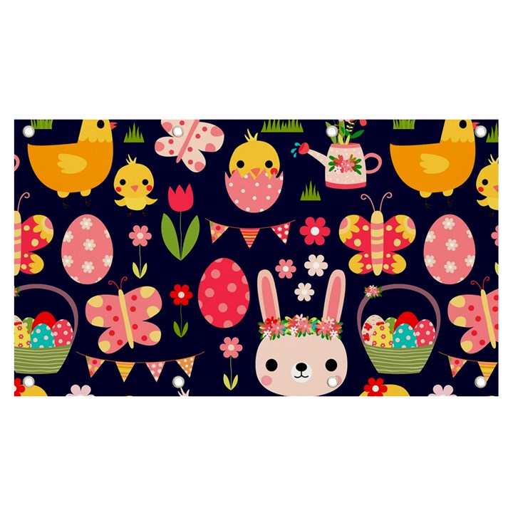 Bunny - Easter Pattern Banner and Sign 7  x 4 