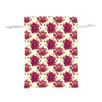 Retro 1880s Flowers Pattern 21 Lightweight Drawstring Pouch (M)