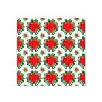 Retro 1880s Flowers Pattern 13 Satin Bandana Scarf 22  x 22 