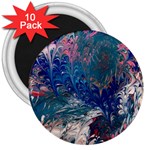 Blue feathers and flames 3  Magnets (10 pack) 