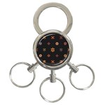 Minimalist Pattern With Simple Lines,flower And Shapes, Creating A Clean And Modern 3-Ring Key Chain Minimalist Pattern With Simple Lines,flower And Shapes, Creating A Clean And Modern 3-Ring Key Chain