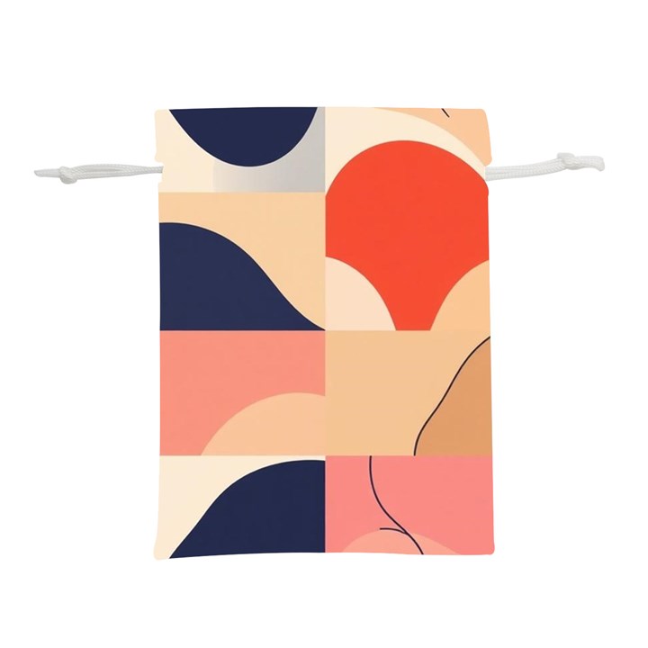 Minimalist Pattern With Simple Lines And Shapes, Creating A Clean And Modern Aesthe Lightweight Drawstring Pouch (S)