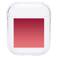 Burgundy Red To Coral Pink Linear Gradient Hard Pc Airpods 1/2 Case