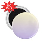 Cream Yellow To Pale Violet Linear Gradient 2.25  Magnets (100 pack) 