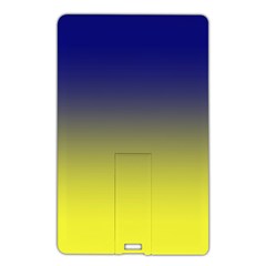 Navy Blue To Electric Yellow Linear Gradient Name Card Style Usb Flash Drive