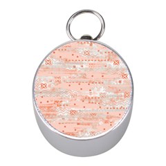 Boho Pattern Mini Silver Compasses