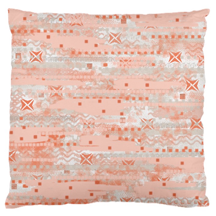 Boho Pattern Large Premium Plush Fleece Cushion Case (Two Sides)