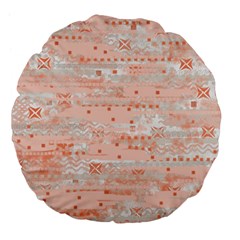 Boho Pattern Large 18  Premium Flano Round Cushions