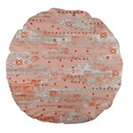 Boho Pattern Large 18  Premium Flano Round Cushions Front