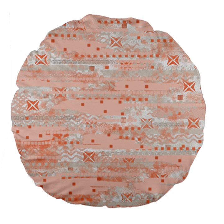 Boho Pattern Large 18  Premium Flano Round Cushions