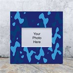 Blue Camouflage Pattern White Box Photo Frame 4  x 6 