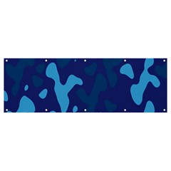 Blue Camouflage Pattern Banner And Sign 12  X 4 