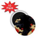 Korean Art Flowers Asian Pattern 1.75  Magnets (10 pack) 