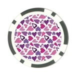 Heart Pattern Repetition Background Poker Chip Card Guard (10 pack)