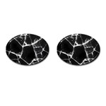 Dark Patch Art Crack Construction Cufflinks (Oval)
