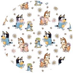 Bluey, Bluey Merch, Bluey Pattern, Bluey Bluey, Bingo, Bluey Design, Bluey Dog Wooden Puzzle Round