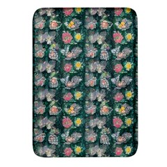 Mid Century Retro Floral 1970s 1960s Pattern 62 Rectangular Glass Fridge Magnet (4 Pack)